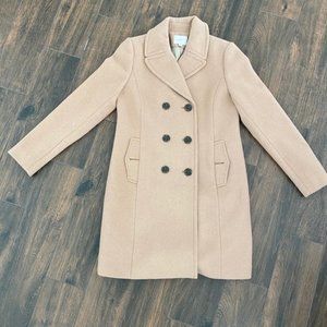Ann Taylor Camel Wool Peacoat Size Small